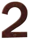 Emtek Bronze 4" "2" Address Number in Deep Burgundy