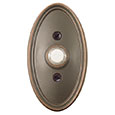 Emtek Oval Brass Doorbell Cover in Oil Rubbed Bronze