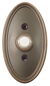 Emtek Oval Style Brass Door Bell in Oil Rubbed Bronze