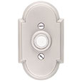 Emtek Style #8 Brass Doorbell Cover in Satin Nickel