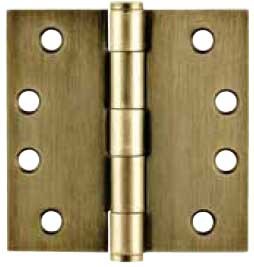 Emtek Plated Steel Heavy-Duty Square Hinge in French Antique
