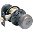 Emtek Providence Brass Keyed Door Knob Lock Set in Oil Rubbed Bronze with Regular rosette
