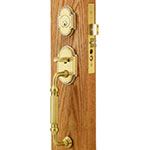 Emtek Jackson Brass Mortise Door Lock Set in PVD