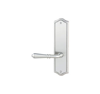 Emtek 9-5/8" Rope Style Brass Door Handle-Plate