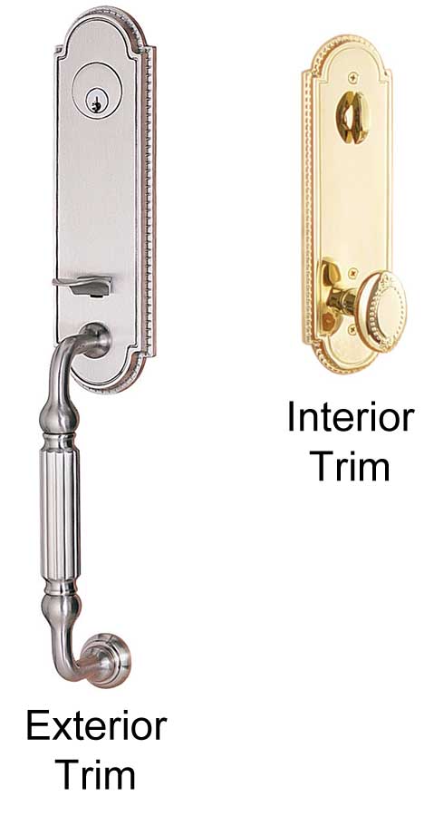 Cabinet Lock - Brass Finish Diamond-back Lock Fits Wooden Door