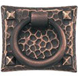 Emtek Hammered Ring Brass Cabinet Pull in Oil Rubbed Bronze