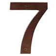 Emtek 4-inch Bronze "7" Address Number in Deep Burgundy