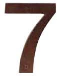 Emtek Bronze 4" "7" Address Number in Deep Burgundy