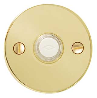 Emtek Disk Style Brass Door Bell in PVD