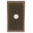 Emtek Rectangular Brass Doorbell Cover in Oil Rubbed Bronze
