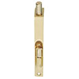 Emtek 6-inch Flush Bolt with Square Corners in Polished Brass