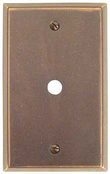 Emtek Colonial Cable Brass Outlet Plate in Oil Rubbed Bronze