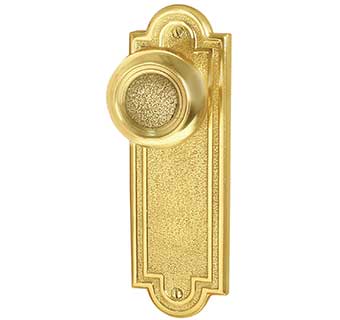 Emtek 7-1/2" Belmont Style Brass Door Handle-Plate