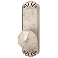 Emtek Style-#16 8-1/4" Bronze Door Handle Plate in Silver Patina with Octagon knob
