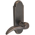 Emtek Style #5 7-1/4" Bronze Door Handle Plate in Medium Bronze with Durango lever